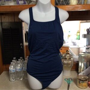 Speedo Blue Racerback One-Piece Swimsuit